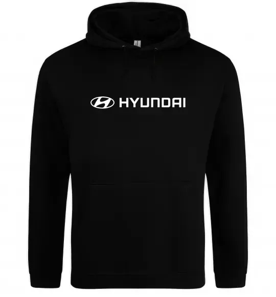 Жіноча толстовка (худі) Hyundai logo та назва Чорний фото