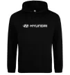 Жіноча толстовка (худі) Hyundai logo та назва Чорний фото