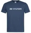 Чоловіча футболка Hyundai logo та назва Темно-синій фото