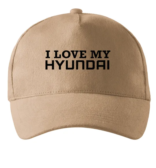 Кепка I love Hyundai Песочный фото