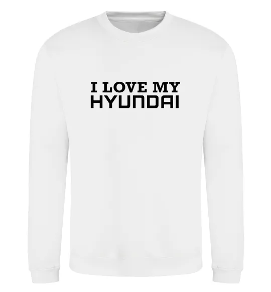 Світшот I love Hyundai Білий фото