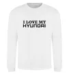 Світшот I love Hyundai Білий фото