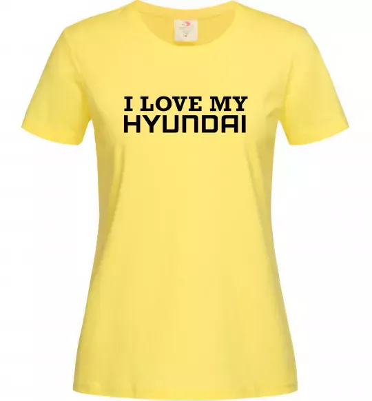 Жіноча футболка I love Hyundai Лимонний фото