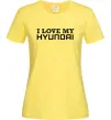 Жіноча футболка I love Hyundai Лимонний фото