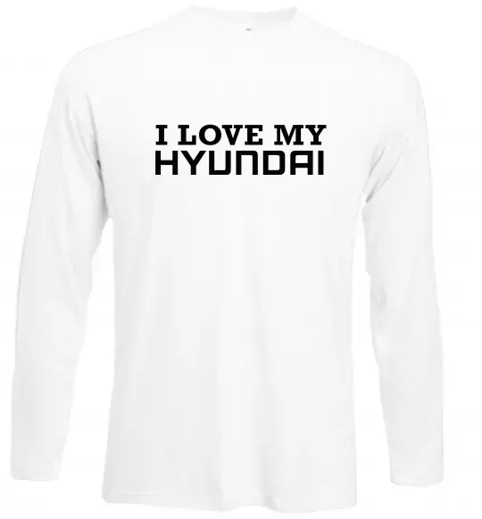 Лонгслів I love Hyundai Білий фото