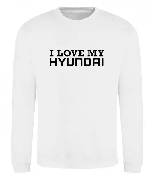 Світшот I love Hyundai Білий фото