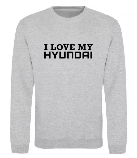 Світшот I love Hyundai Сірий меланж фото
