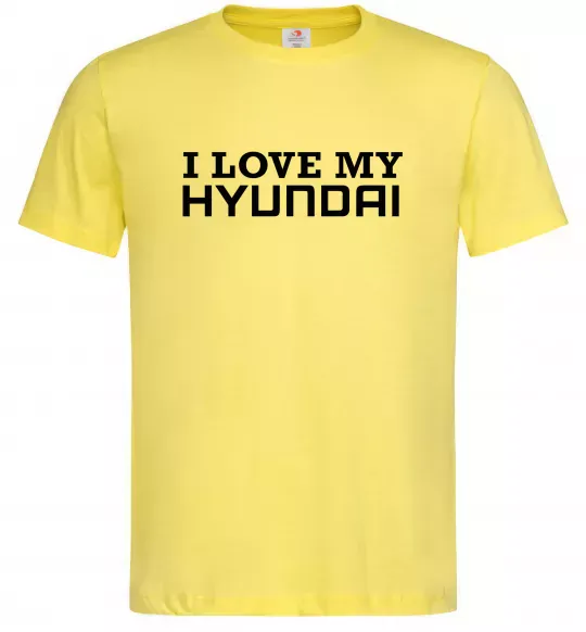 Чоловіча футболка I love Hyundai Лимонний фото