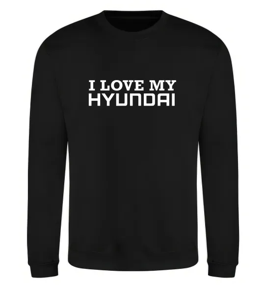 Світшот I love Hyundai Чорний фото