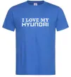 Чоловіча футболка I love Hyundai Яскраво-синій фото
