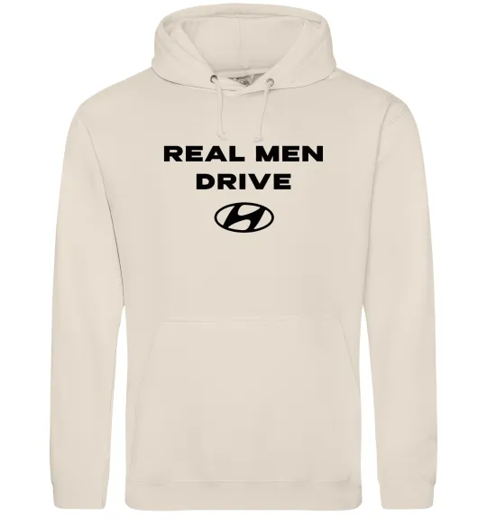 Чоловіча толстовка (худі) Real men drive Hyundai Таш фото