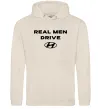 Чоловіча толстовка (худі) Real men drive Hyundai Таш фото