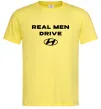 Чоловіча футболка Real men drive Hyundai Лимонний фото