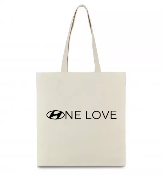 Эко-сумка Hyundai one love Бежевый фото