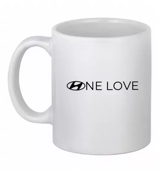 Чашка керамическая Hyundai one love Белый фото