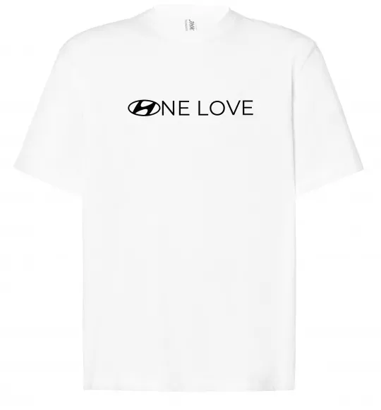 Футболка Оверсайз Hyundai one love Білий фото