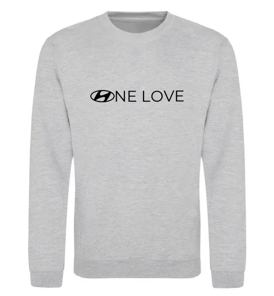 Свитшот Hyundai one love Серый меланж фото