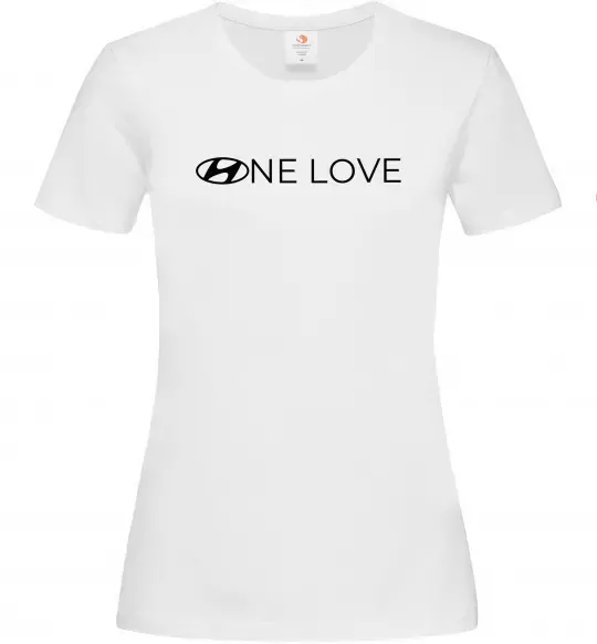 Жіноча футболка Hyundai one love Білий фото