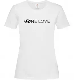 Жіноча футболка Hyundai one love Білий фото