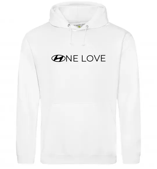 Женская толстовка (худи) Hyundai one love Белый фото