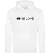 Женская толстовка (худи) Hyundai one love Белый фото