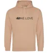 Женская толстовка (худи) Hyundai one love Песочный фото