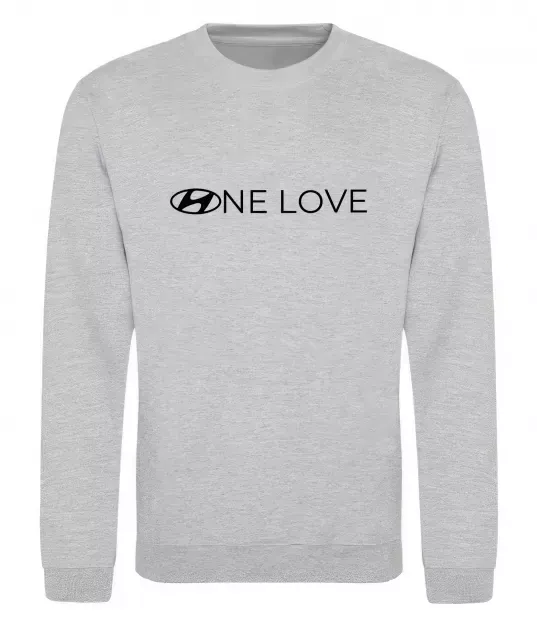 Світшот Hyundai one love Сірий меланж фото