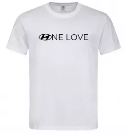 Мужская футболка Hyundai one love Белый фото