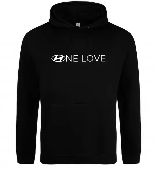 Женская толстовка (худи) Hyundai one love Черный фото