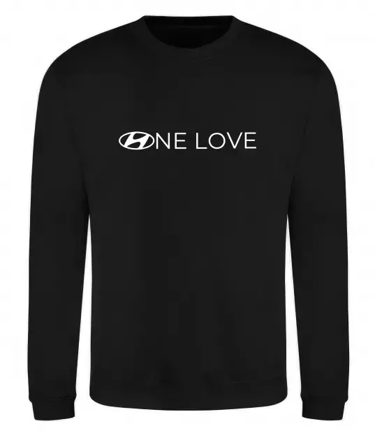 Світшот Hyundai one love Чорний фото