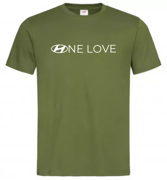 Чоловіча футболка Hyundai one love Оливковий фото