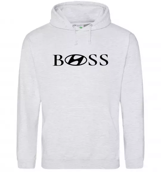 Женская толстовка (худи) Hyundai Boss Серый меланж фото