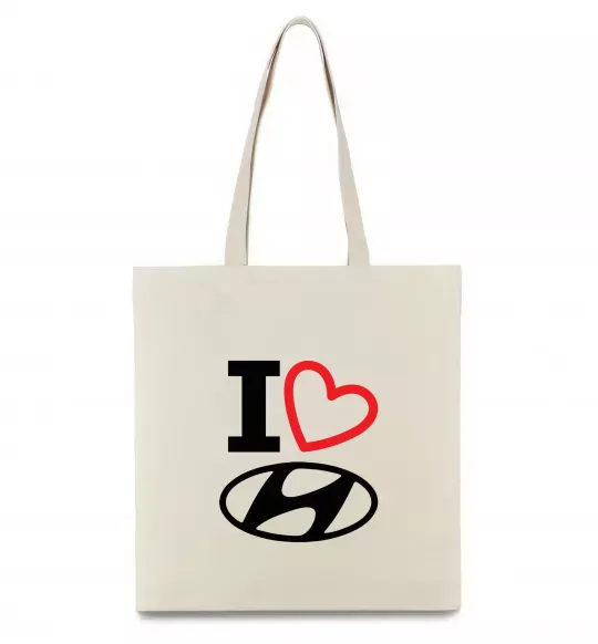 Эко-сумка Hyundai heart Бежевый фото