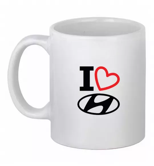 Чашка керамическая Hyundai heart Белый фото