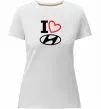 Жіноча преміум футболка Hyundai heart Білий фото