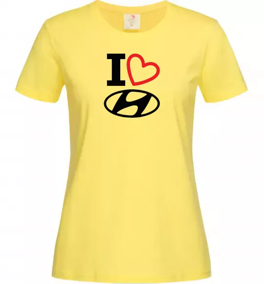 Жіноча футболка Hyundai heart Лимонний фото