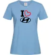 Жіноча футболка Hyundai heart Блакитний фото