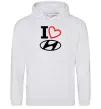 Чоловіча толстовка (худі) Hyundai heart Сірий меланж фото
