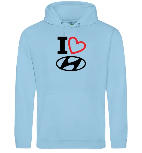 Жіноча толстовка (худі) Hyundai heart Блакитний фото