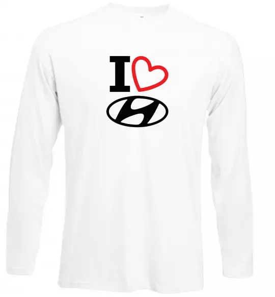 Лонгслив Hyundai heart Белый фото