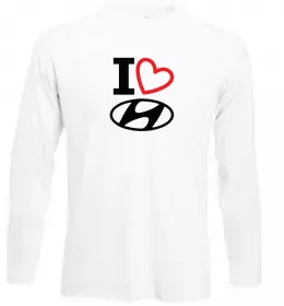 Лонгслів I love Hyundai Чорний фото