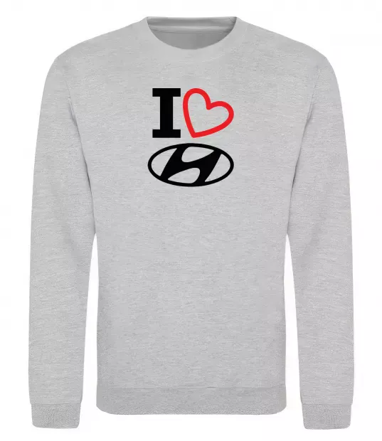 Світшот Hyundai heart Сірий меланж фото