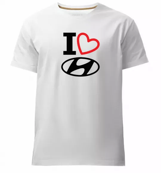 Чоловіча преміум футболка Hyundai heart Білий фото