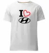 Чоловіча преміум футболка Hyundai heart Білий фото