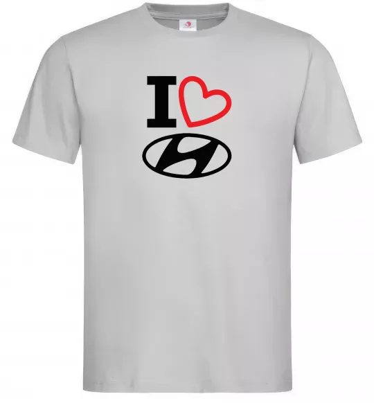 Чоловіча футболка Hyundai heart Сірий фото