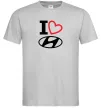 Чоловіча футболка Hyundai heart Сірий фото