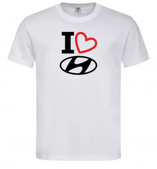 Чоловіча футболка Hyundai heart Білий фото
