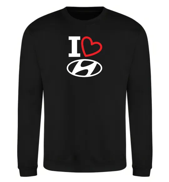 Свитшот Hyundai heart Черный фото