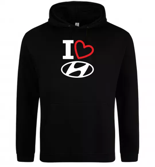 Женская толстовка (худи) Hyundai heart Черный фото