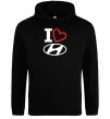 Женская толстовка (худи) Hyundai heart Черный фото